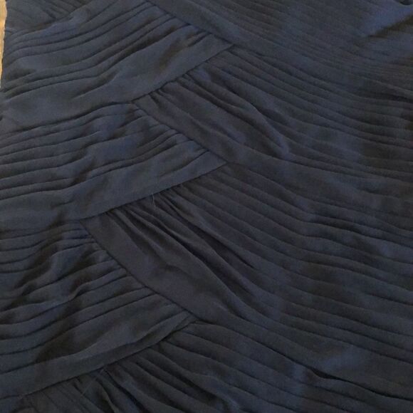 Adrianna Papell Collection Navy Blue Strapless Shutter Pleat Dress - Picture 6 of 14